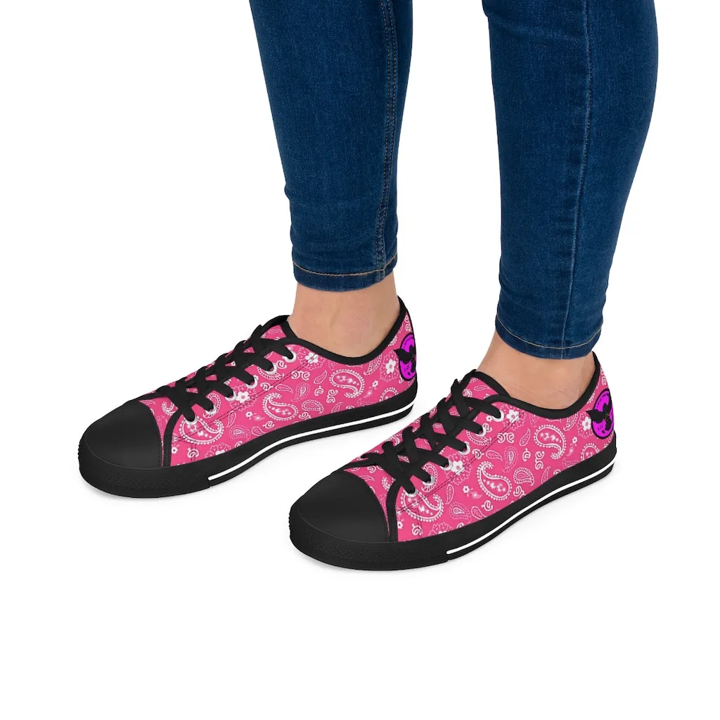 Women's Crowgodshi Pink Colors Low Top Sneakers