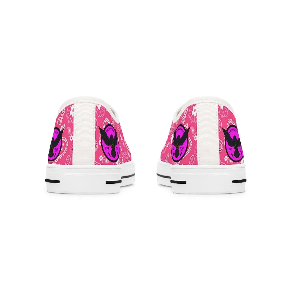 Women's Crowgodshi Pink Colors Low Top Sneakers