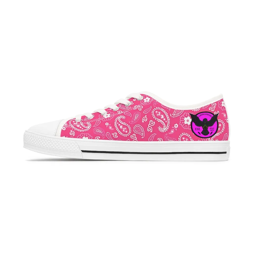 Women's Crowgodshi Pink Colors Low Top Sneakers