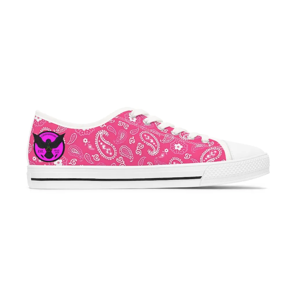 Women's Crowgodshi Pink Colors Low Top Sneakers