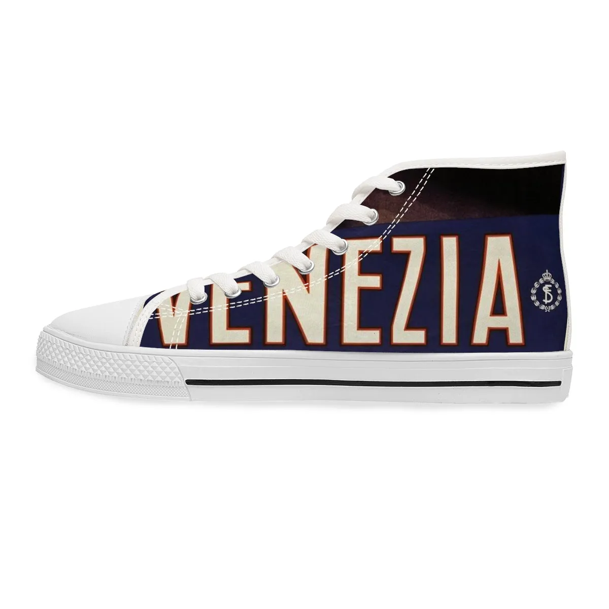 Women's High Top Sneakers with Venezia Vintage design