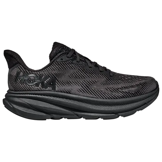 WOMEN'S HOKA CLIFTON 9 | BLACK / BLACK