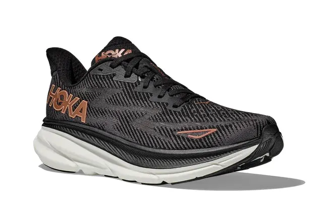 WOMEN'S HOKA CLIFTON 9 | BLACK / COPPER