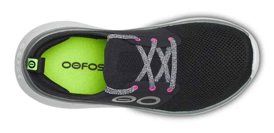 Women's OOfos OOmy Stride Color: White / Black