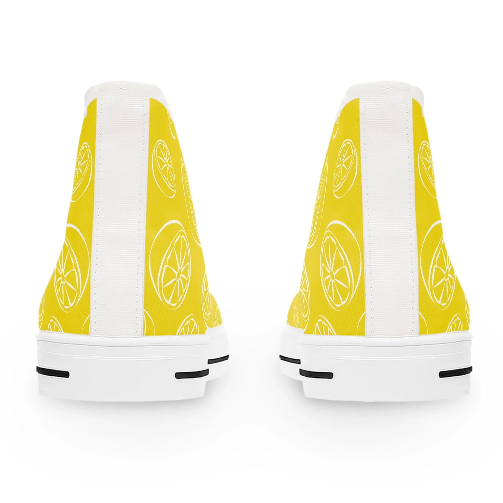 Yellow Lemons Women's High Top Sneakers