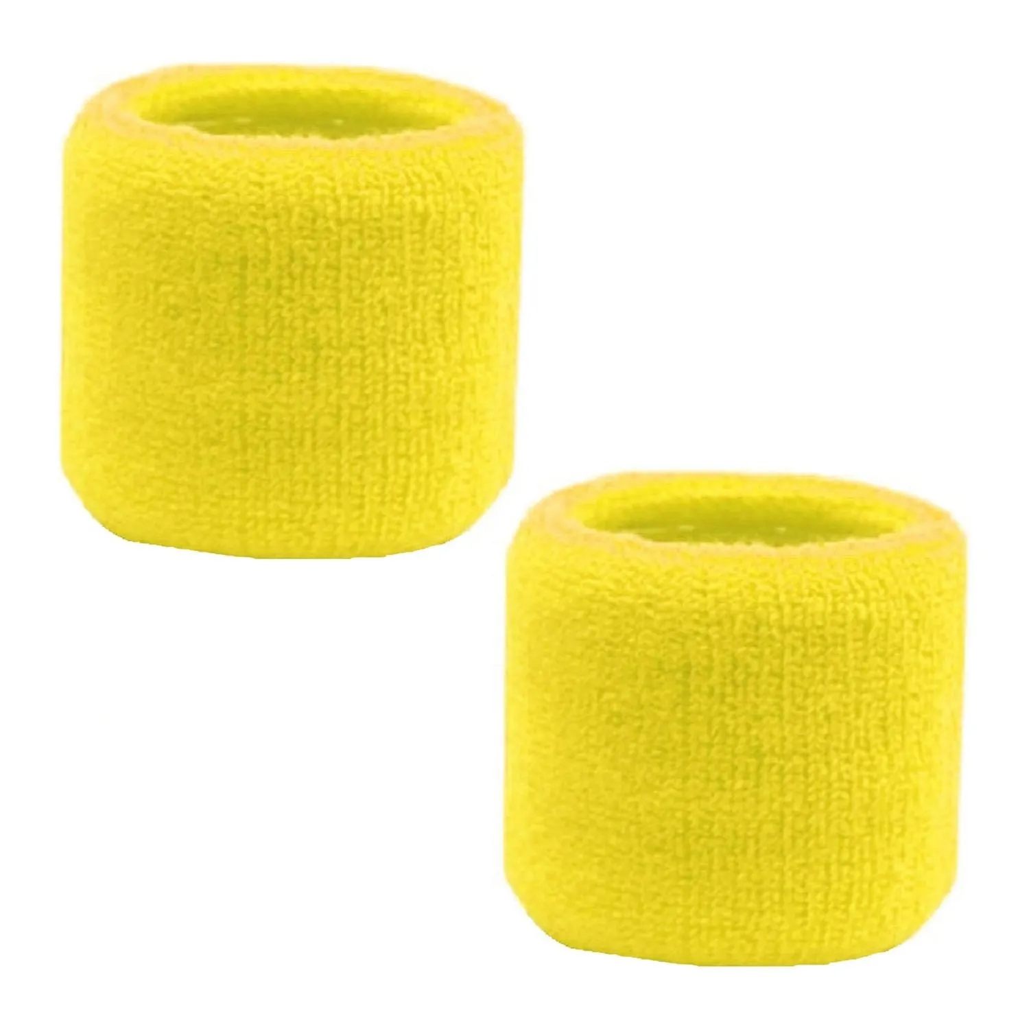 Yellow Wrist Sweatbands - 2 Pack